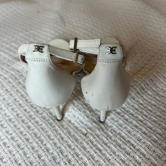 Sam Edelman White Ankle Sandal Heels Size 7.5 - Picture 6 of 7